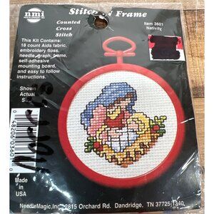 NMI Stitch N Frame Counted Cross Stitch Kit Item 3601 Nativity